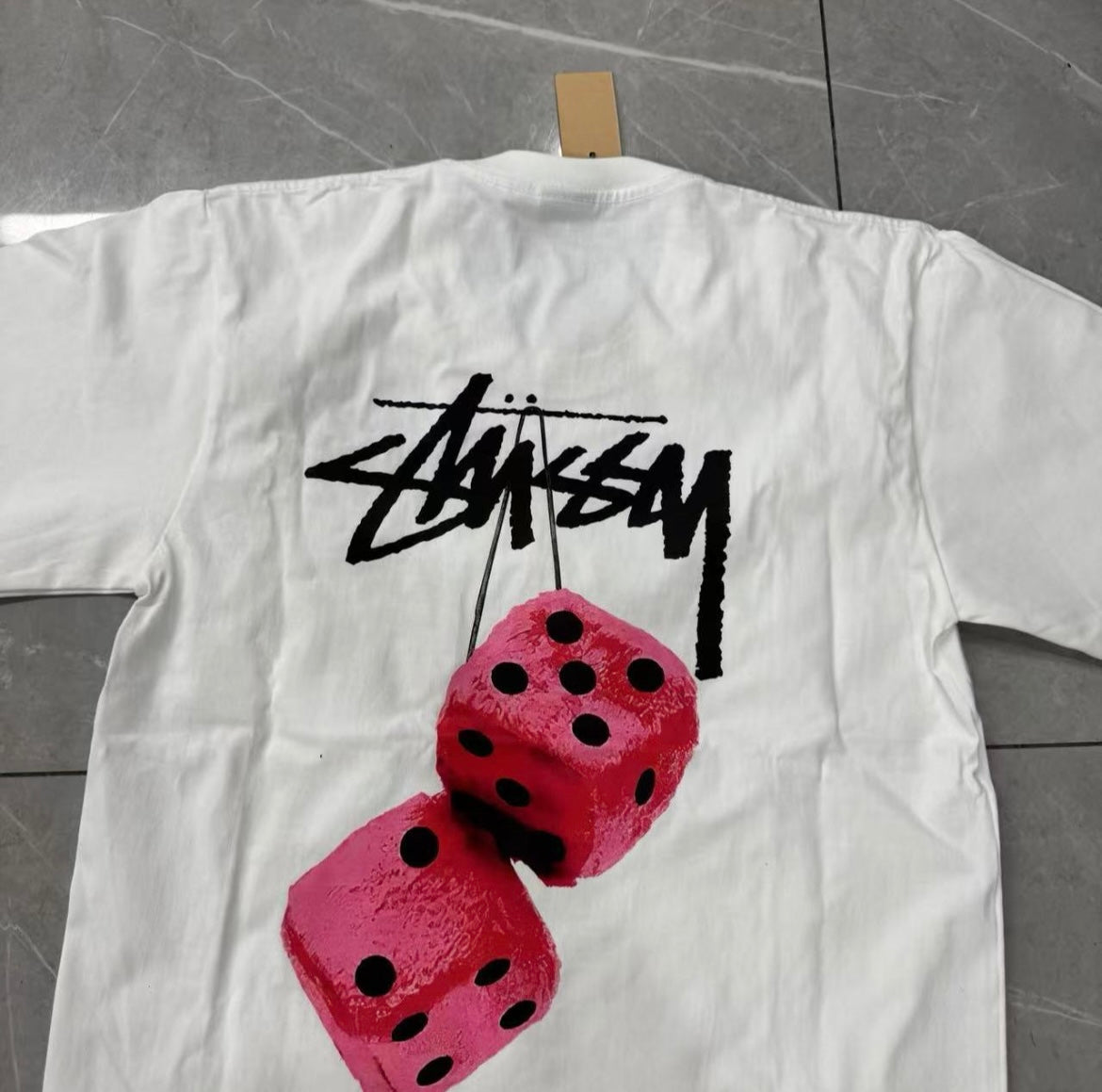 Stussy x Pink Dice - Graphic Tee LostFiction Clo