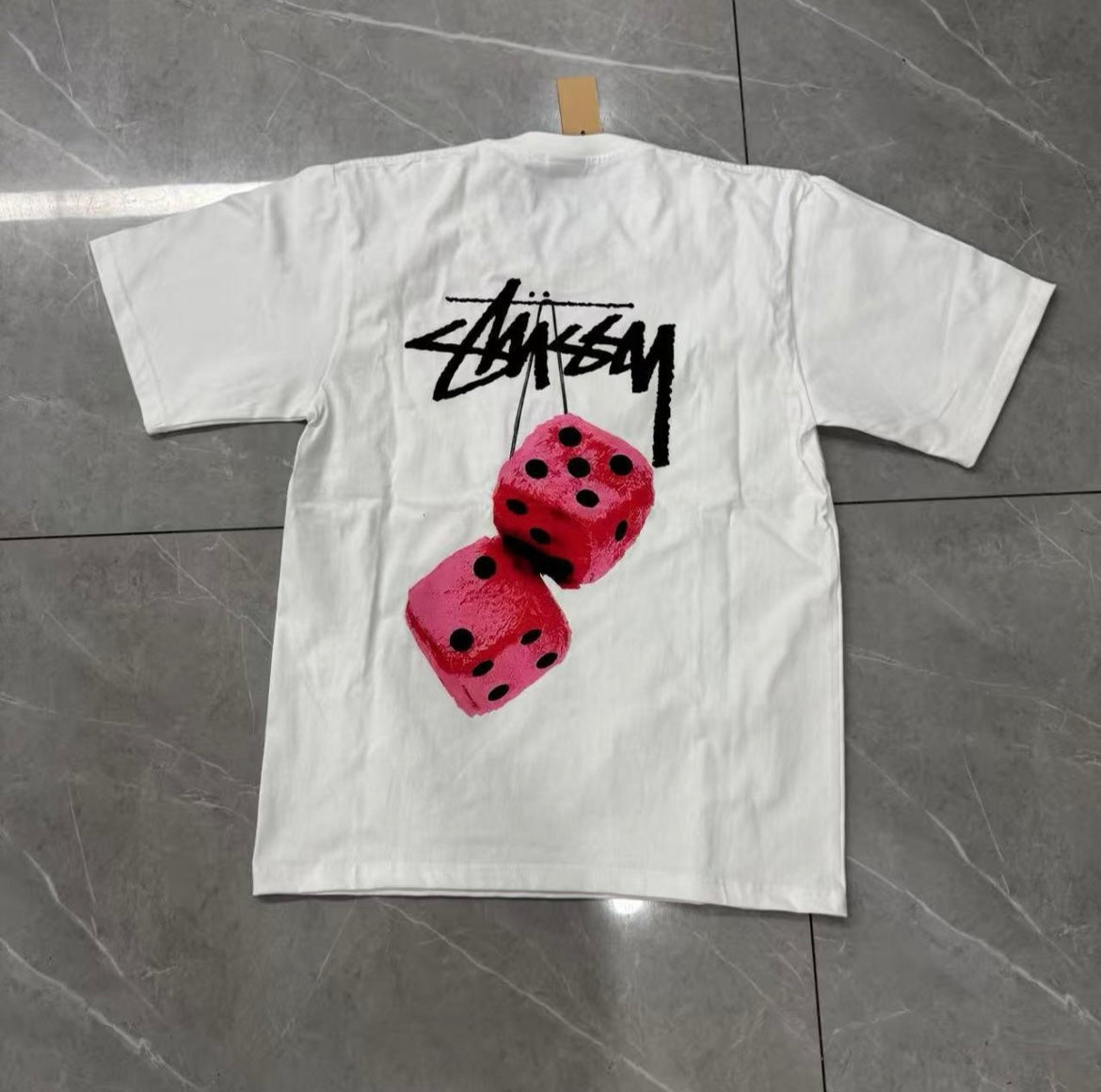 Stussy x Pink Dice - Graphic Tee LostFiction Clo
